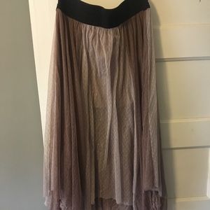 FREE PEOPLE TULLE HIGH WAISTED MIDI SKIRT